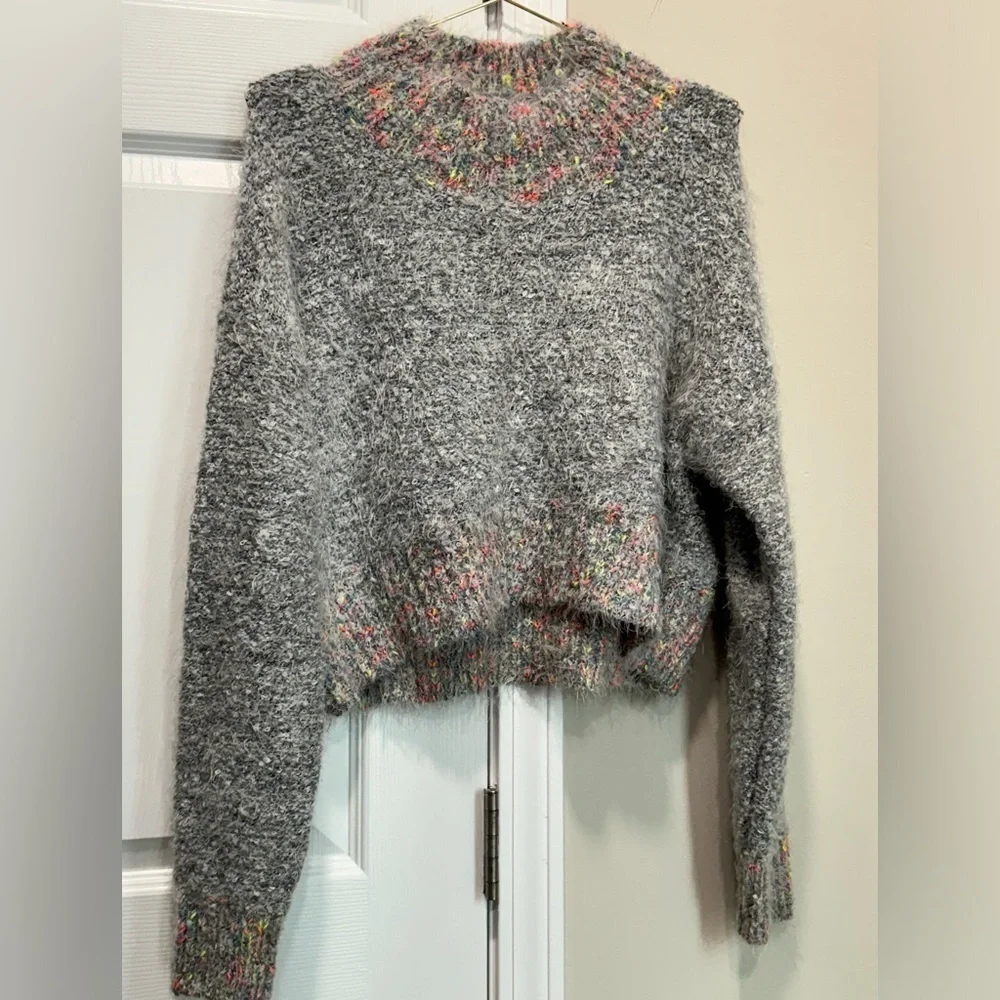 FREE PEOPLE Stardust Pullover Sweater Women's Size XS Dove Combo .